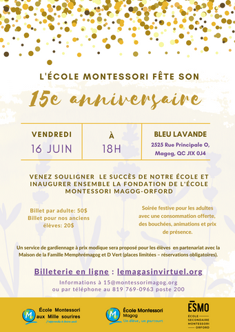 15e anniversaire Montessori